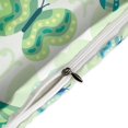thumbnail image 4 of HAHDAXIA Butterfly Green Bedding Solid Comforter Set for All Seasons,3 Pieces(1 Comforter+2 Pillowcases),Soft Microfiber Bedding Set Twin(86"x70"), 4 of 7