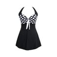 thumbnail image 4 of Traje de baño Minnieouse para mujer sexy sin espalda Chinlon puntos negros, 4 of 6