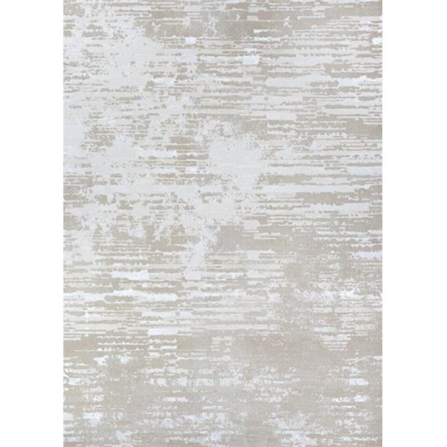 Couristan 51450100311056T 3 ft. 11 in. x 5 ft. 6 in. Serenity Cryptic Power Loomed Rectangle Area Rug - Beige & Champagnee