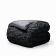 thumbnail image 7 of Bare Home Shaggy Faux Fur Duvet Cover - Ultra Soft - Fluffy Crystal Velvet - Queen, Black, 7 of 7