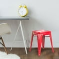 thumbnail image 4 of AmeriHome Loft 18" Metal Bar Stool, Red, 4 of 4