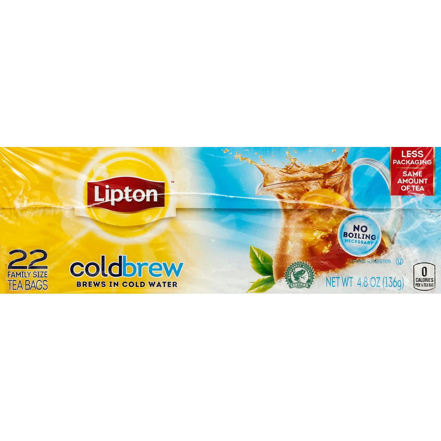 Lipton Cold Brew Iced Tea - 66 Count Family Size Tea Bags Zero Calories