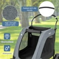 Pefilos 46" Pet Stroller 4 Wheels Extra Large Dog Cat Stroller, Carrier Jogger Travel Foldable Puppy Stroller with Dual Entry, Gray Pefilos 46" Pet Stroller 4 Wheels Extra Large Dog Cat Stroller, Carrier Jogger Travel Foldable Puppy Stroller with Dual Entry, Gray