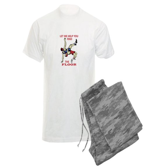 CafePress - Let Me Help You Pajamas - Men's Light Pajamas