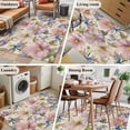thumbnail image 6 of Area Rug 48×72in, Oil Painting Style Spring Flowers Floor Carpet Living Room Rug, Dragonflies Floral Art Non-Slip Welcome Mat Indoor Rugs for Bedroom Dining Room, 6 of 9