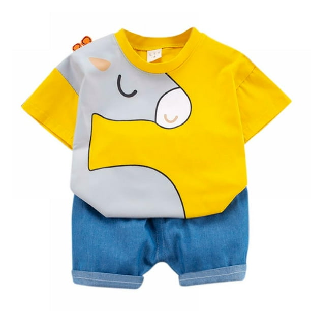 Boys Short Sleeve Clothes Cotton TShirt and Short Sets Toddler 2 Piece