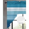 thumbnail image 2 of Blue White Ombre Swag Valances for Windows, Small Curtains Drapes, Modern Gradient Abstract Aesthetic Kitchen Window Curtains Over Sink Window Treatment Valance for Bedroom/Bathroom 56"x36", 2 of 5