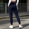 thumbnail image 5 of VBVC Women's High Waisted Yoga Joggers , Slim Stretchy Lounge Pants For Women , Ladies' Fall Winter Running Bottoms with Pockets, *Navy , Medium, 5 of 7