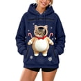 thumbnail image 5 of JAJAHO Fuzzy Pet Carrier Hoodie Christmas Unisex Small Animal Holding Sweatshirt Cat Dog Pouch Pullover Tops, 5 of 7