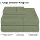 thumbnail image 2 of Sabanas Lisas Ubbe, Tamaño King Size, Color Verde Seco, 4 Piezas, 2 of 7