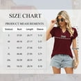 thumbnail image 3 of TEMOFON Women Tops Summer T-Shirts Short Sleeve Casual V Neck Tops Dressy Ruffle Sleeve Tunic Tops Cute Loose Ladies Blouses, 3 of 7