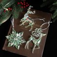 thumbnail image 2 of Shiny Acrylic Christmas Tree Charms Snowflake Reindeer Shaped Hanging Pendants Ornament for Home Decor Xmas New Year Gift, 2 of 5