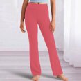 thumbnail image 2 of Miluxas Girl's Flare Leggings High Waisted Tummy Control Yoga Pants Workout Gym Casual Pink 12 Years, 2 of 9