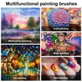 thumbnail image 5 of Acrylic Paint Brush Set, TSV 12 Pcs Art Paintbrushes for Oil Watercolor Painting, Detailing & Rock Painting - Black, 5 of 9