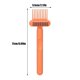 thumbnail image 4 of Bewildely Cepillo de limpieza de peine Mini Mango antideslizante Cepillo de pelo hueco de plástico Rizador Quitar regalos de Baño Gris Suministros de limpieza para el hogar naranja Bewildely HA059188-01B, 4 of 6