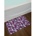 thumbnail image 2 of Pansy Bath Mat, Violet Blossoms Pattern Flowering Petals of Garden Art Spring Meadow Art, Plush Bathroom Decor Mat with Non Slip Backing, 29.5" X 17.5", Multicolor and White, by Ambesonne, 2 of 2