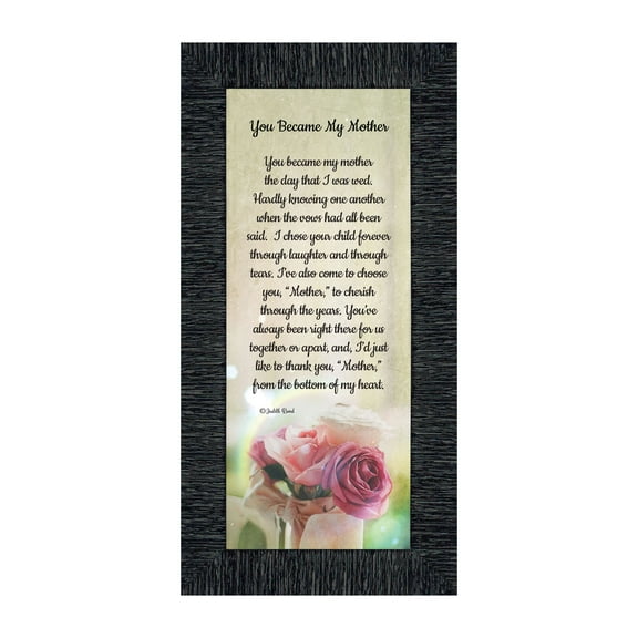 Mother In Law Gifts from Daughter In Law, Mother of the Groom Gifts from Bride, Birthday Gifts for Mother in Law, Gifts for In laws, Future Mother-In-Law Framed Poem, 7346