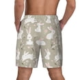 thumbnail image 4 of Balery Rabbit And Flower Mens Swim Trunks Swim Shorts for Men Quick Dry Inseam Beach Shorts with Compression Liner Pocket-Small, 4 of 9
