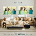 thumbnail image 4 of Elephant Stock Kittens Wall Art - Horizontal Multi Panel Canvas - Living Room Wall Decor - Animal Multi Panel - Green And Yellow Decor - 50" x 32", 4 of 8