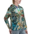 thumbnail image 6 of Salouo Vintage Print Island Skull Pattern Hoodie Sweatshirts for Women, Autumn Pullover Hoodie Workout Sweat Women's Long Sleeve Preppy Sweatshirts-Small, 6 of 7