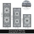 thumbnail image 2 of Boho Kitchen Rugs Sets 3 Piece with Runner Non Slip Kitchen Floor Mat Carpet Washable Bohemian Kitchen Runner Rug Set for Kitchen Hallway Laundry Room Door Office Sink, 2 of 6