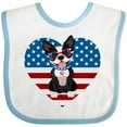 thumbnail image 3 of Inktastic Boston Terrier Dog US Flag July 4th Boys or Girls Baby Bib, 3 of 4