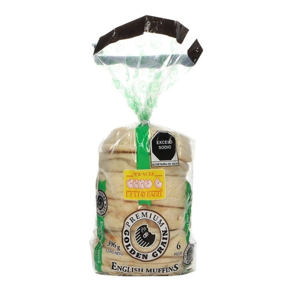 Bisquets Golden Grain English muffins premium tipo inglés integral 396 g