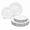 H. Imperial White-50 Piece (25 Guest), variant on Occasions Fancy Disposable Rose Plastic Plates 50 Pack 25 Guests - Scalloped Dinner & Salad/dessert 10.5"+8" Heavy Duty-like Look Wedding Party (imperial In Pink And)