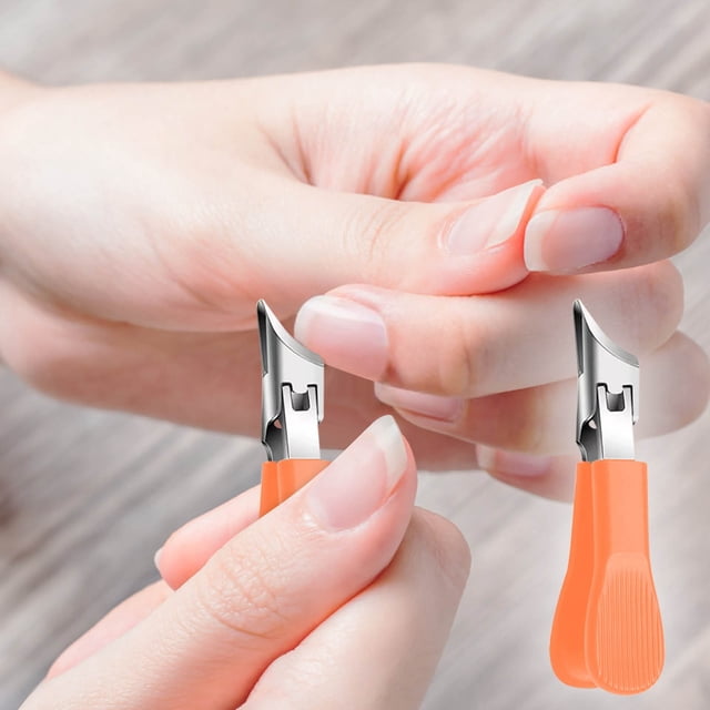 Fiudx Cortaúñas con Pico, Juego de Tres Cortaúñas Biselados, Mango Antideslizante, Lima de Vidrio de Borde Liso, Cuidado de Uñas de Los Pies para Personas Mayores, Cuidado de Uñas Gruesas y Quebradiz