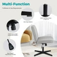 thumbnail image 6 of Simenmax Home Office Desk Chair, Mid-Century Inspired Adjustable Swivel Comfy Upholstered,Gray, 6 of 8
