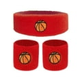 thumbnail image 2 of Ettsollp 1 Set Kids Sports Headband Wristband Ball Embroidery Stretch Breathable Sweat Absorbing Boys Girls Knitted Basketball Volleyball Wrist Protector Sweatband, 2 of 8