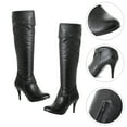 thumbnail image 2 of 1 Pair Practical High Woman High Leg Boots Winter Thin Heel Boots, 2 of 5
