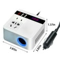 thumbnail image 3 of Giunmcul Holiday Saving Car Inverter 150W Peak 12V/24V To 110V LED Display Sockets Power Inverter Adaptor Fast Charging, 3 of 5