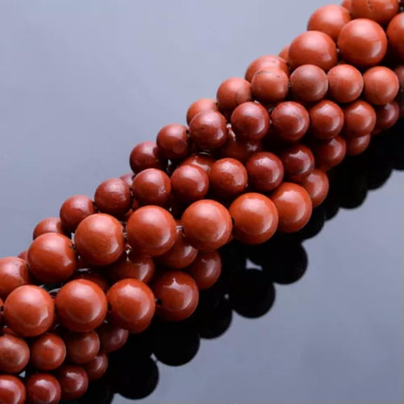 HOOUN 15“ Natural 4/6/8mm Freeform Gemstone Beads For DIY Jewelry Making Strand-Red Stone-6mm（approx.60pcs）