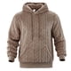 thumbnail image 5 of Blusa de manga larga con capucha para hombre, jersey de color liso, forro polar, bolsillo con cordón, sudadera de manga larga con capucha, blusa de poliéster para hombre, 5 of 7
