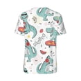 thumbnail image 3 of Balery Music Lover Dinosaur Baseball Jersey for Men Casual Button Down Shirts Short Sleeve Active Team Sports Uniform-XX-Large, 3 of 9