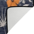 thumbnail image 5 of SKYSONIC 72x48in Retro Exotic Hibiscus Area Rug, Tropical White Leaves Non-Slip Floor Carpet for Indoor Living Dining Room and Bedroom Area, 5 of 7