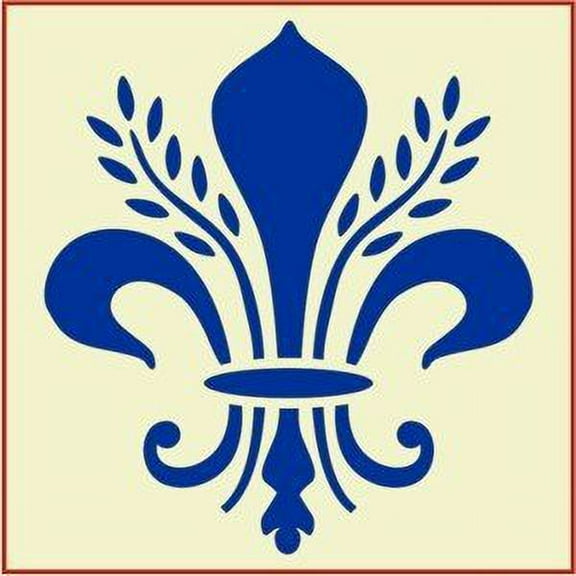 Fleur De Lis Laurel Stencil - French France Country Stencils Deco Art Painting DIY Craft Plastic Wall Stencil Home Decoration French words reusable Mylar template - The Artful Stencil