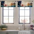 thumbnail image 4 of LALILO Kitchen Curtain Valance Tropical Sunset Polyester Rod Pocket Window Curtain 52"x 18" Set of 2, 4 of 7
