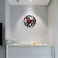 thumbnail image 3 of BZSMCE Wall Clock Acrylic Size：9.5*9.5in/11.9*11.9in Crimson Dreams Design Pattern Clock, 3 of 10