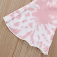 thumbnail image 6 of LUOGENLI Little Girl Outfits 5T Toddler Girls Short Sleeve T Shirt Pullover Tops Tie Dye Bell Bottoms Pants Outfits Toddler Girls Summer Outfits Summer Girl Summer Outfits Size 6 Under 10 3-4 Years, 6 of 8