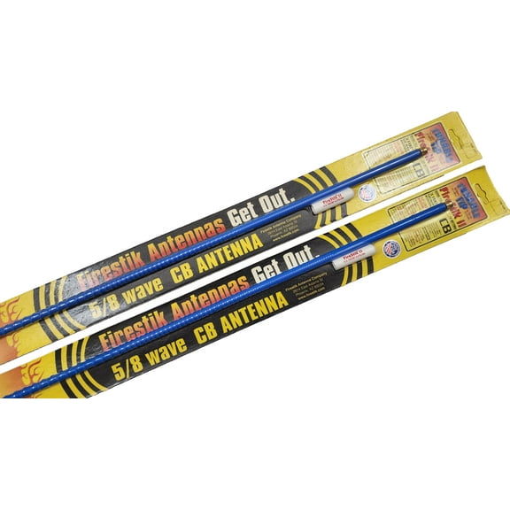 2 Lot Firestik II FS3-BL CB Radio Antenna 3 Foot Tunable Tip 5/8 Wave 650w- BLUE