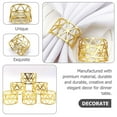 thumbnail image 2 of MLINS 12 pcs  Golden Napkin Rings Napkin Holders Serviette Buckle Wedding Napkin Rings Wedding Dinner Table, 2 of 8