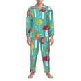 thumbnail image 3 of Balery Mushrooms Pijama para Hombre de Dos Piezas con Manga Larga, Conjunto de Dormir y Descanso Suave con Bolsillos-XX-Large, 3 of 6