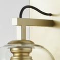 thumbnail image 6 of Better Homes & Gardens 13" Classic Golden Wall Sconce Light, With Double Wall Clear Glass Shade, 6 of 10