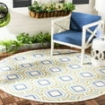 thumbnail image 2 of SAFAVIEH Veranda Jantar Geometric Indoor/Outdoor Area Rug, 4' x 5'7", Cream/Green, 2 of 10