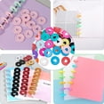 thumbnail image 5 of 60Pcs 28mm Book Binding Discs 12 Colors Plastic Round Transparent Binder Discs Mushroom Hole Discbound Expansion Discs Buckle Hoop Flexible Loose, 5 of 6