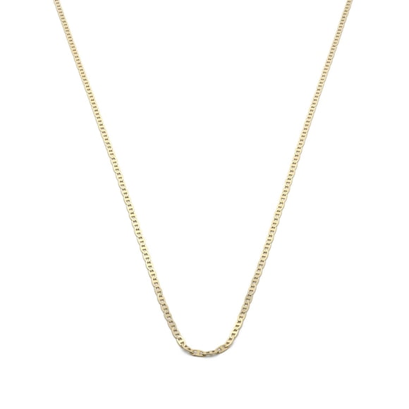 Cadena Espejo 1 mm Oro Sólido Amarillo 50 cm 14k