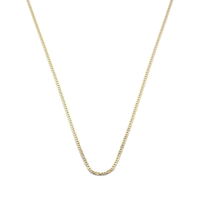 Cadena Espejo 1 mm Oro Sólido Amarillo 50 cm 14k