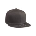 thumbnail image 1 of Cotton Twill Flat Bill 6 Panel Mid Profile Snapback Hat, Charcoal, 1 of 2